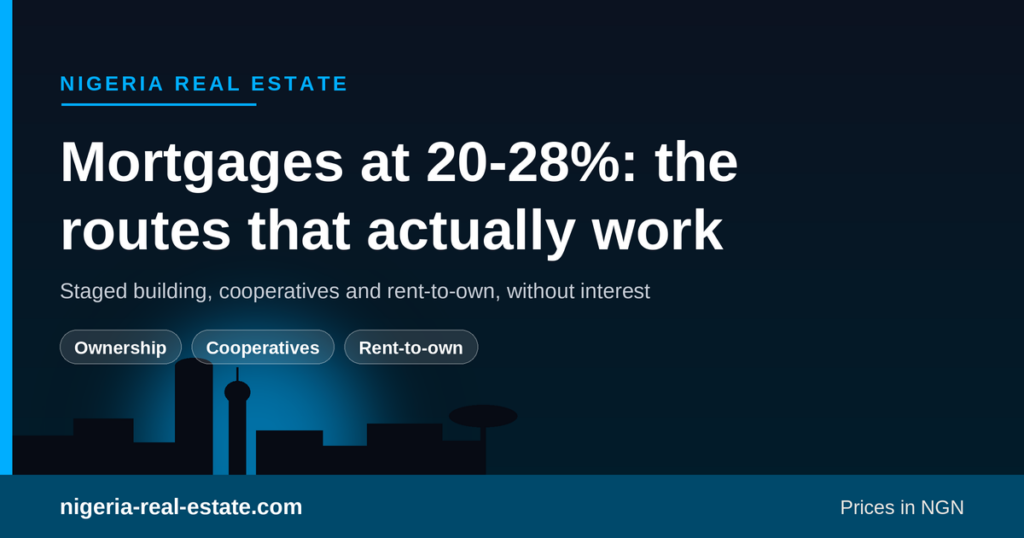 Nigerian mortgage rates of 20 to 28 percent and the interest-free routes to home ownership