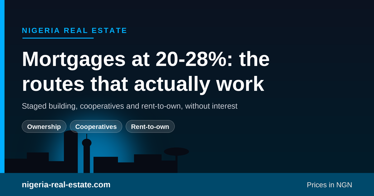 Nigerian mortgage rates of 20 to 28 percent and the interest-free routes to home ownership