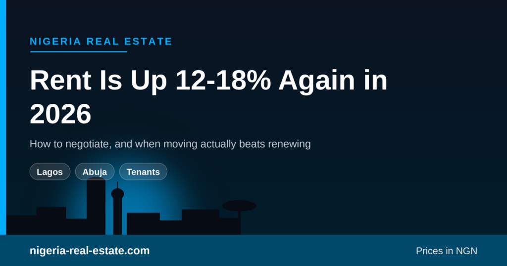 Nigerian rents rose 12-18% in 2026 — how tenants can negotiate and when moving beats renewing