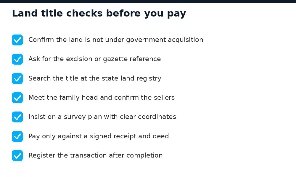 Seven land title checks to run before paying for a plot in Nigeria