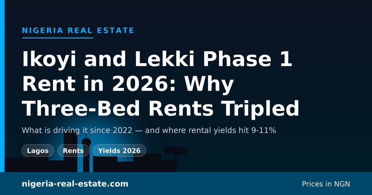 Ikoyi and Lekki Phase 1 rent in 2026: three-bed rents tripled since 2022 and yields of 9 to 11 percent